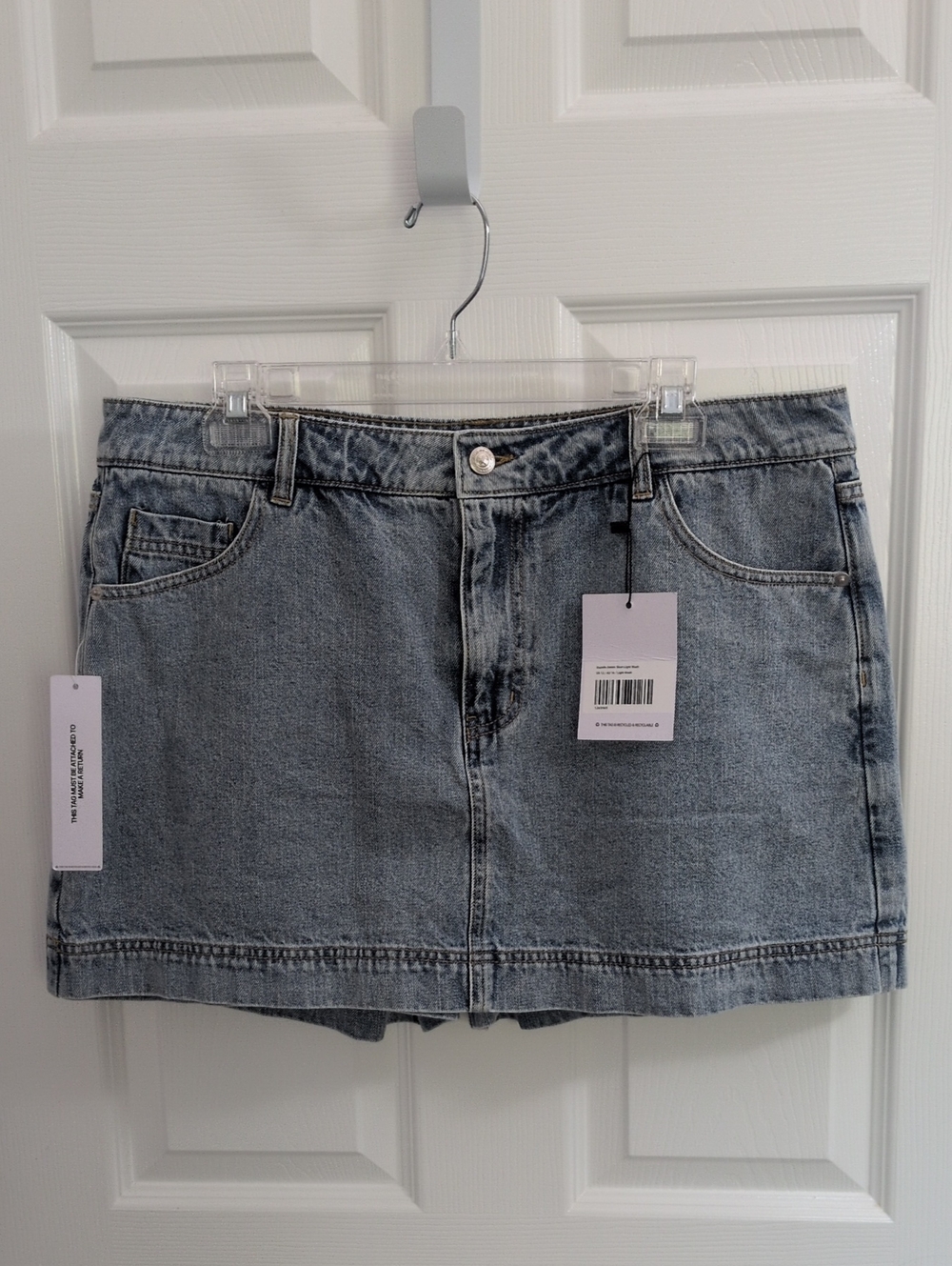 NWT Princess Polly Gazelle Denim Skort - Light Wash - 12